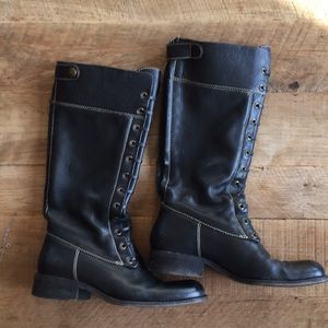 Ladies BCBGaxazria tall lace up boots